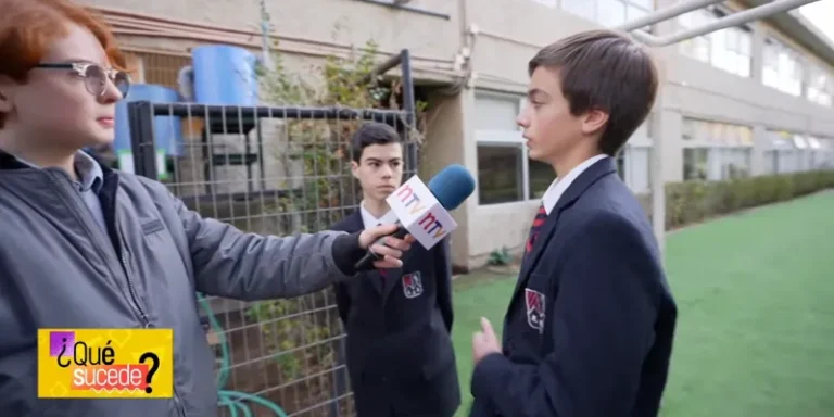 Alumnos del Colegio Cordillera fueron entrevistados por NTV
