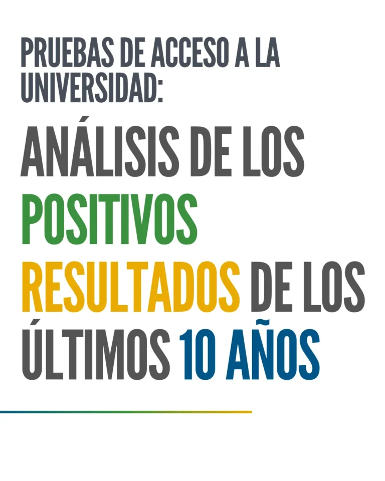 Pruebas de acceso a la universidad: Análisis de los positivos resultados de los últimos 10 años